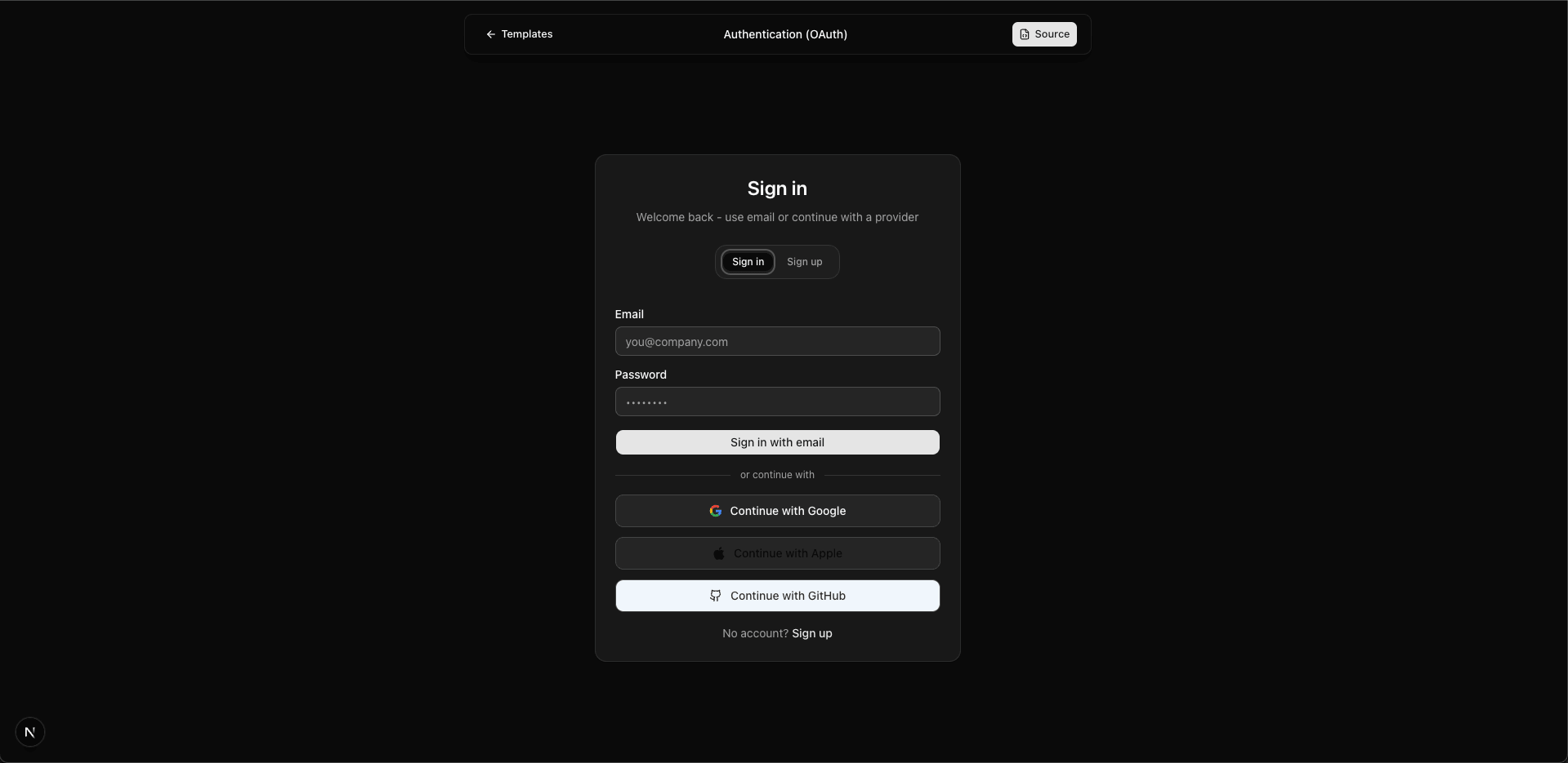 Authentication (OAuth) preview