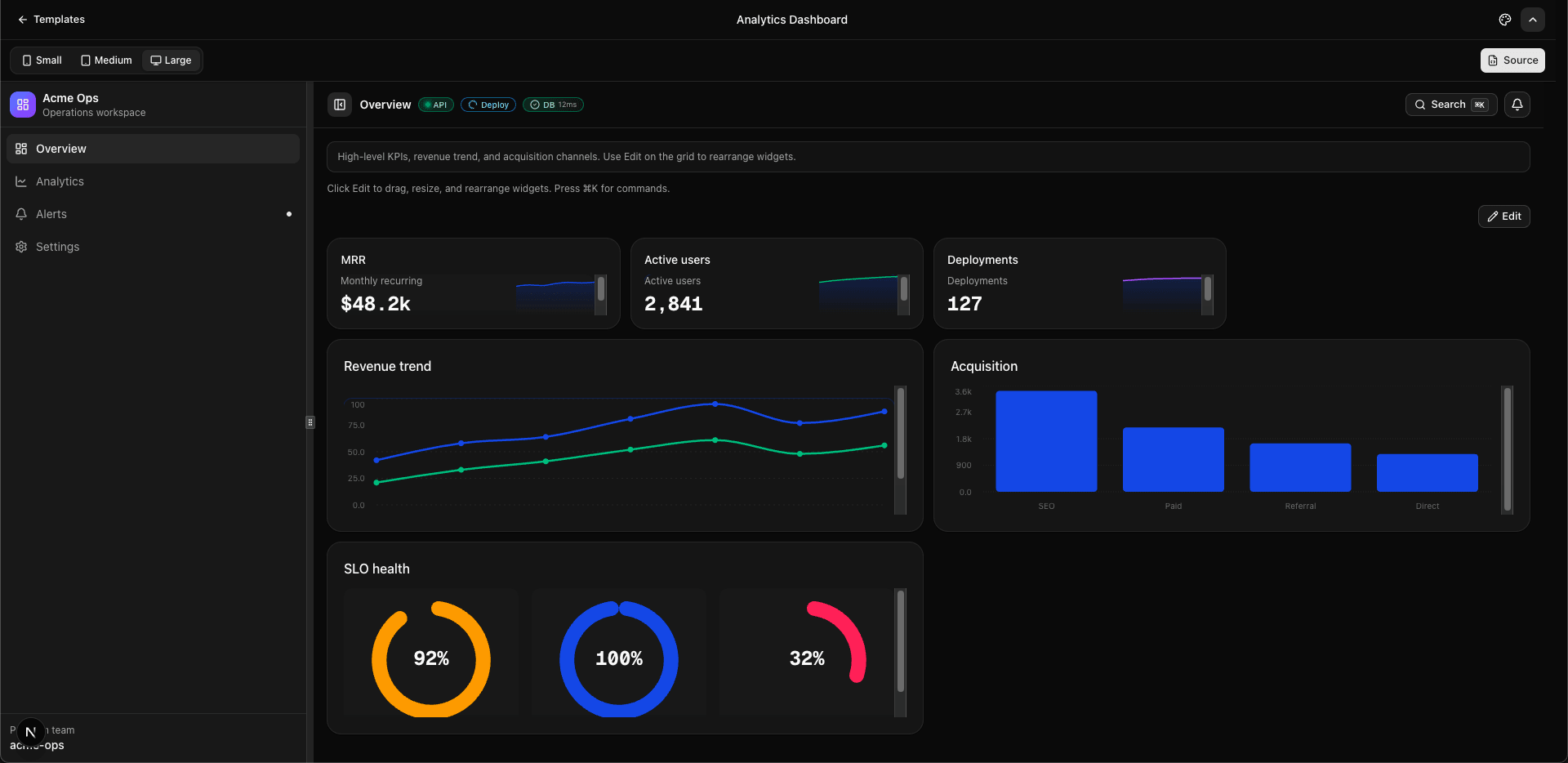 Analytics Dashboard preview